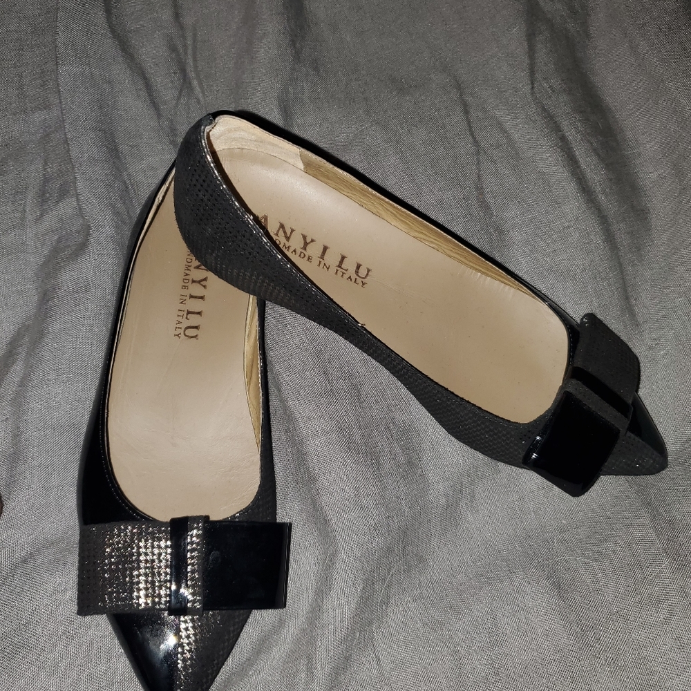 Anyi Lu block bow flats